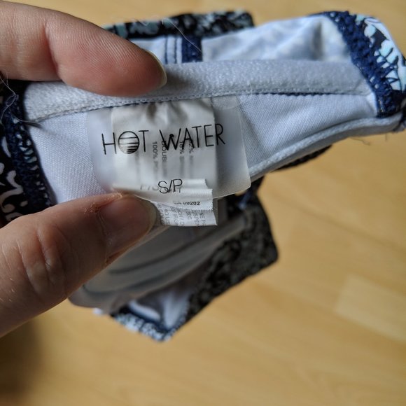 Blue Floral Halter Bikini Top Small - Picture 4 of 4